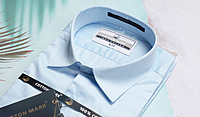 100% Premium Cotton, Solid, Full Sleeves Formal Shirt - Light Sky Blue 100% Premium Cotton, Solid, Full Sleeves Formal Shirt - Light Sky Blue