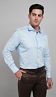 100% Premium Cotton, Solid, Full Sleeves Formal Shirt - Light Sky Blue 100% Premium Cotton, Solid, Full Sleeves Formal Shirt - Light Sky Blue