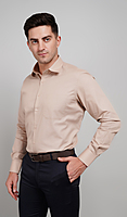 Men's Formal Shirt (Golden Beige - Full Sleeves Linen 100% Cotton) Men's Formal Shirt (Golden Beige - Full Sleeves Linen 100% Cotton)