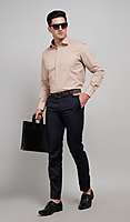 Men's Formal Shirt (Golden Beige - Full Sleeves Linen 100% Cotton) Men's Formal Shirt (Golden Beige - Full Sleeves Linen 100% Cotton)